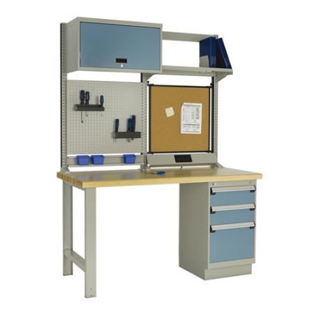 LC2105L3C - Rousseau Workstation with Laminated Wood Top