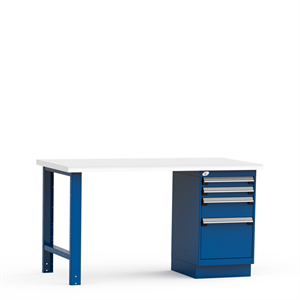 LH9101L3C - Rousseau Workbench with Resistant PVC/Plastic Laminated Top