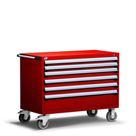 R5BHE-3001 - Rousseau Heavy-Duty Mobile Cabinet, with Partitions