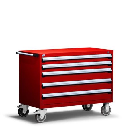 R5BHE-3009 - Rousseau Heavy-Duty Mobile Cabinet, with Partitions