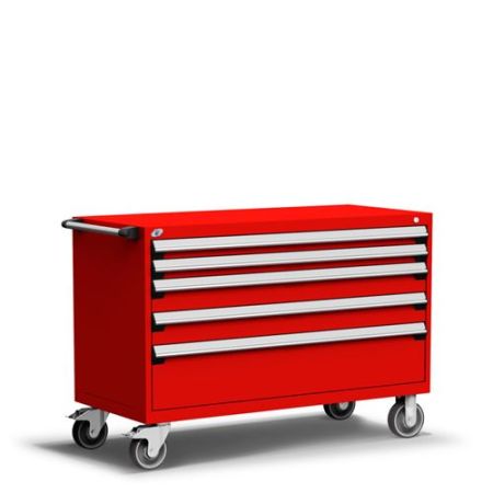 R5BJE-3007 - Rousseau Heavy-Duty Mobile Cabinet, with Partitions