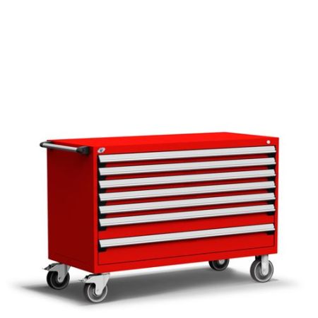R5BJE-3011 - Rousseau Heavy-Duty Mobile Cabinet, with Partitions