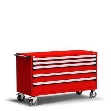 R5BKE-3023 - Rousseau Heavy-Duty Mobile Cabinet, with Partitions