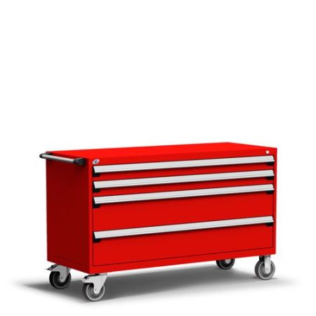 R5BKE-3025 - Rousseau Heavy-Duty Mobile Cabinet, with Partitions