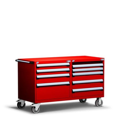 R5DHG-3009 - Rousseau Heavy-Duty Mobile Cabinet, with Partitions