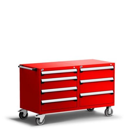 R5DHG-3013 - Rousseau Heavy-Duty Mobile Cabinet, with Partitions