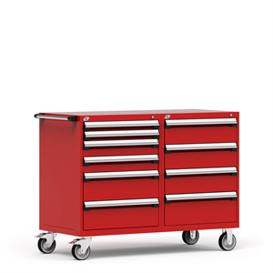 R5DKG-3809 - Rousseau Heavy-Duty Mobile Cabinet, with Partitions
